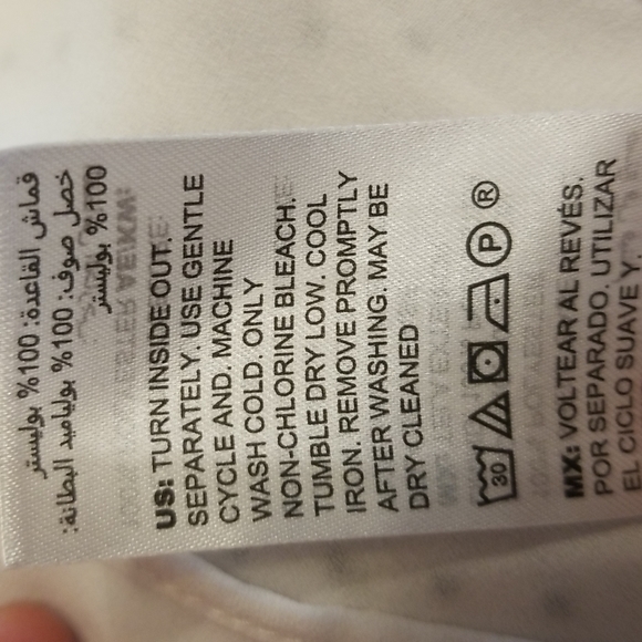 WHBM white with black polka dots sheer lined blouse long sleeve career tie neck - Picture 10 of 10